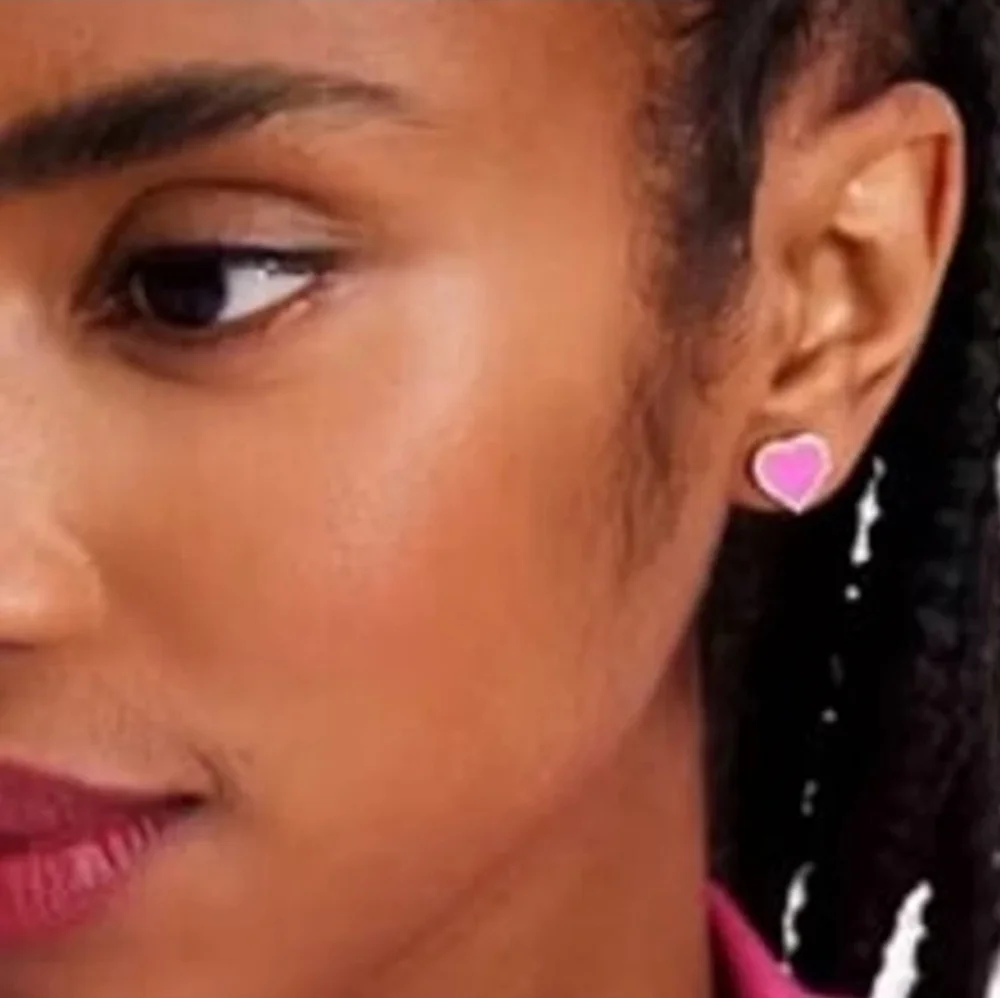 💕▪️Kate Spade ▪️Take Heart Pavé Pink Heart Stud Earrings in Gold Tone ($68)
